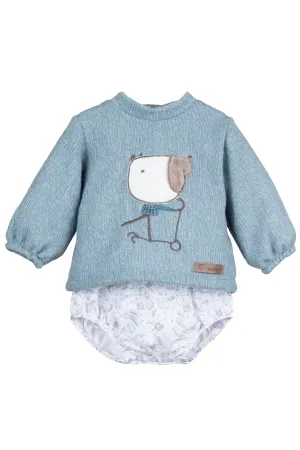"Albert" Teal Chenille Top & Jam Pants