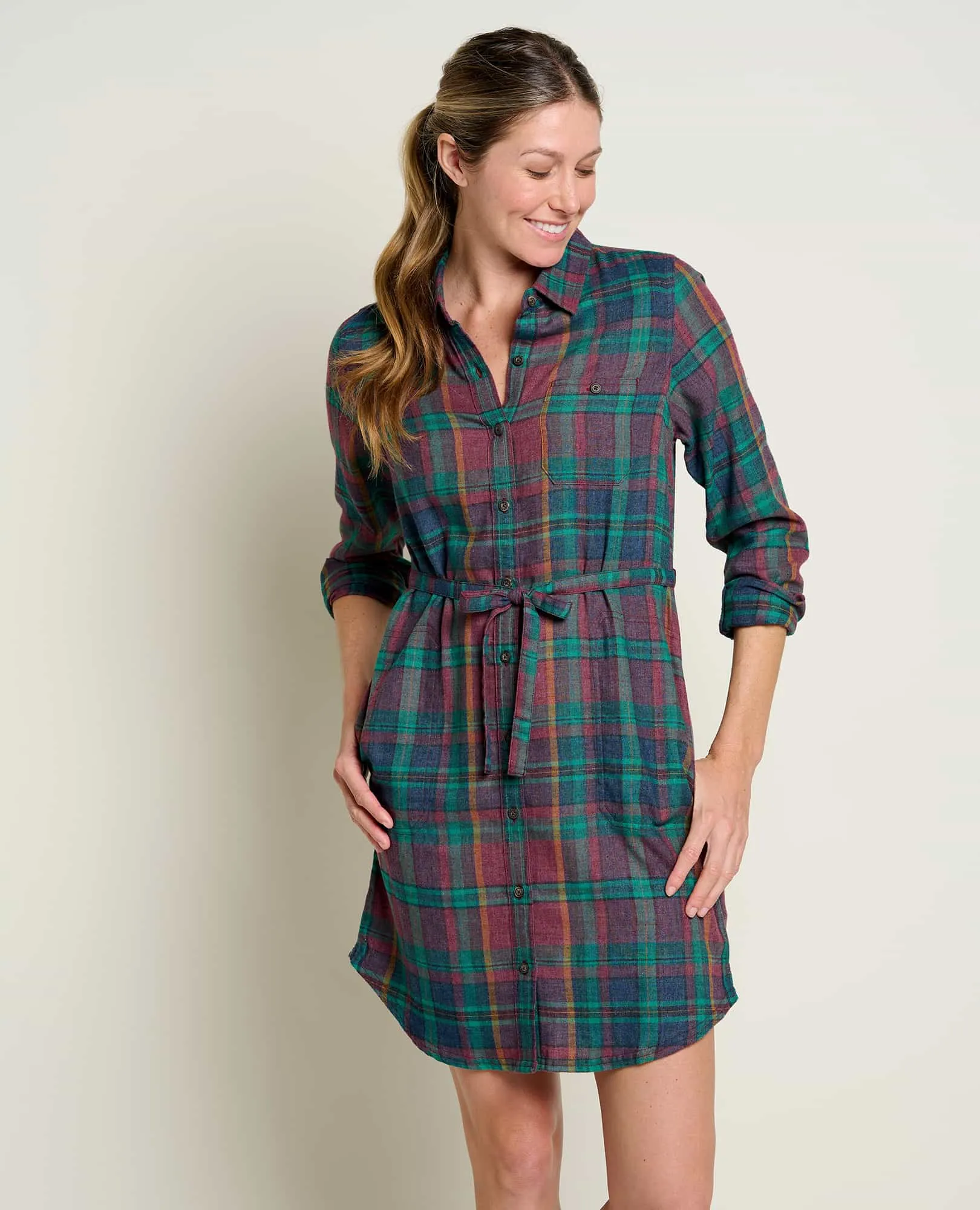 Re-Form Flannel Shirtdress