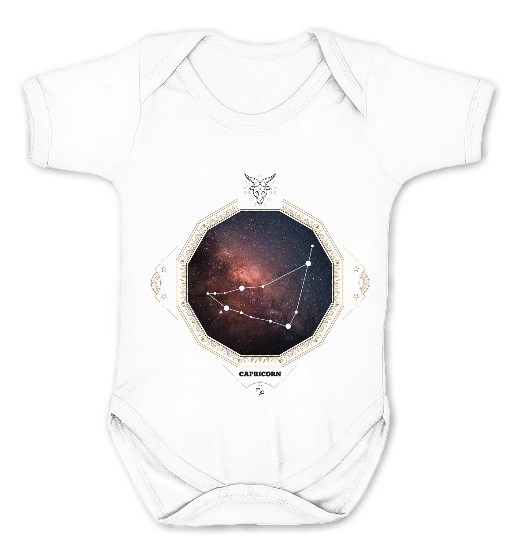 Reality Glitch Capricorn Star Sign Constellation Kids Babygrow