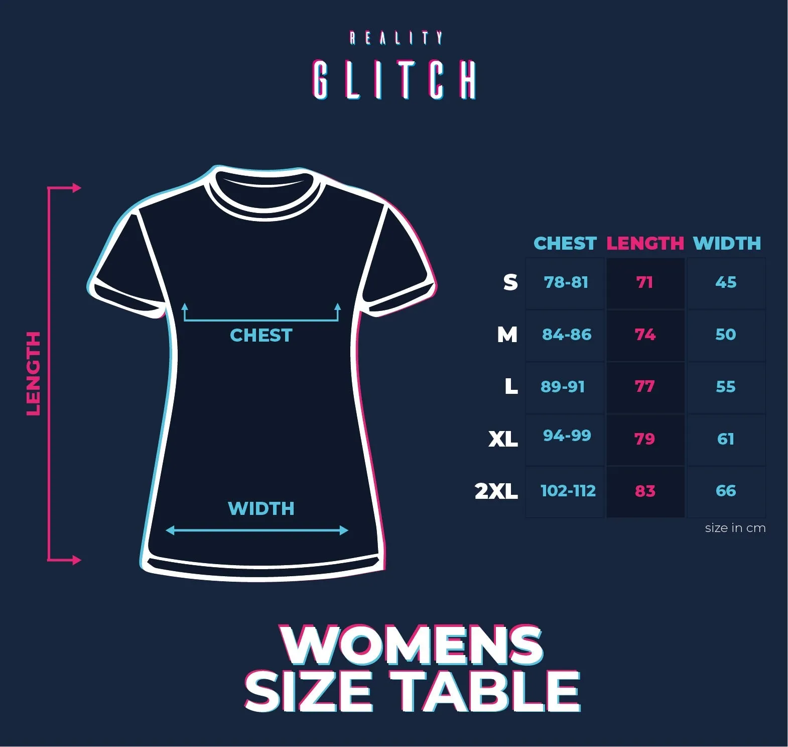 Reality Glitch Nasa Logo Left Chest Womens T-Shirt