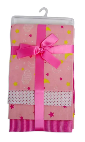 Receiving Blanket Pink - 4 Pack