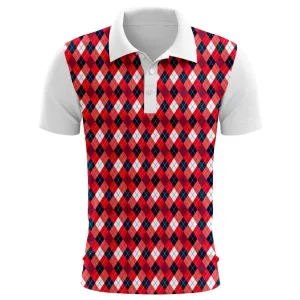 Red Argyle Golf Polo Pre-Order
