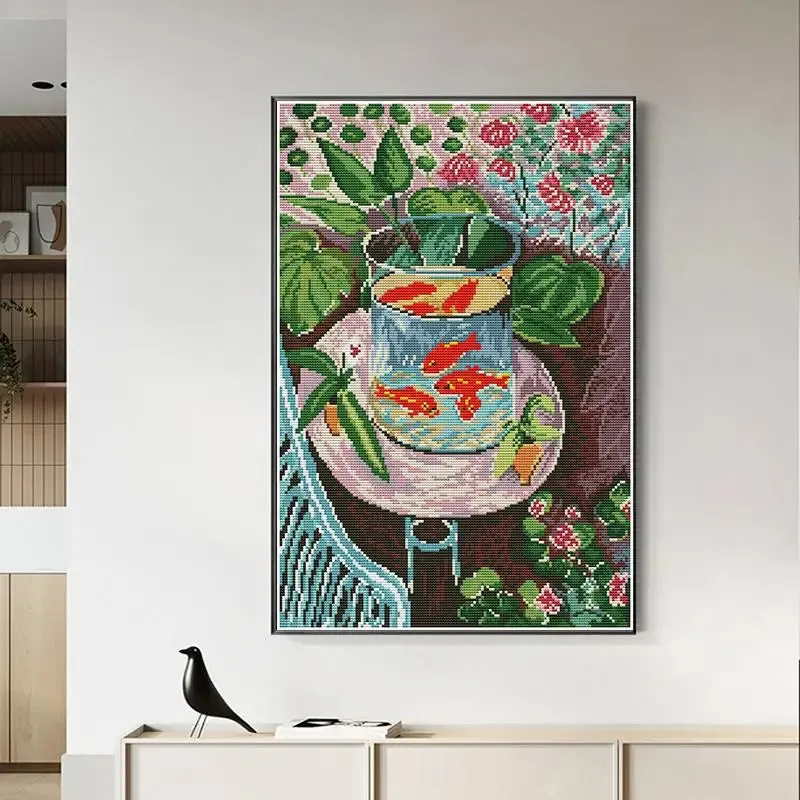 Red Fish Cross Stitch Embroidery Kits