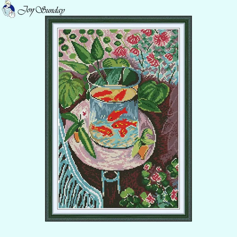 Red Fish Cross Stitch Embroidery Kits
