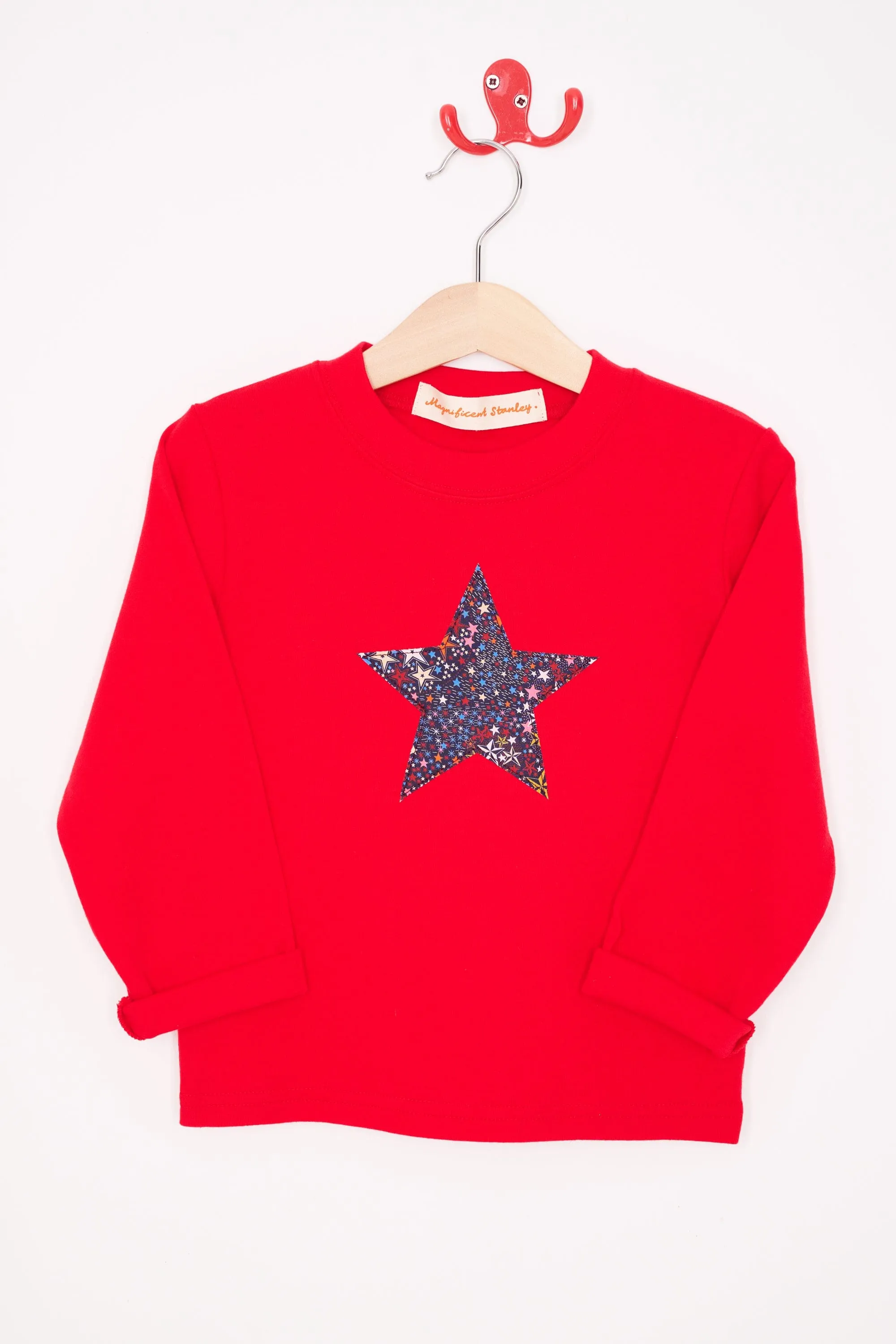 Red Star T-Shirt in Adelajda's Wish Liberty Print