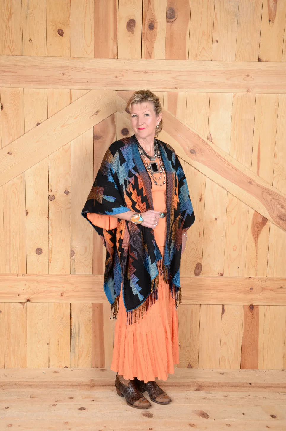 Rhonda Stark Italian Acrylic Collection: Shawl Thunderbird, Fringe