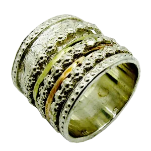 Romantic ring for woman BOHO jewelry spinning silver gold rings