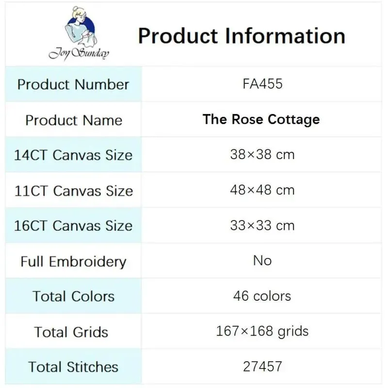 Rose Cottage Counted Stamped Cross Stitch