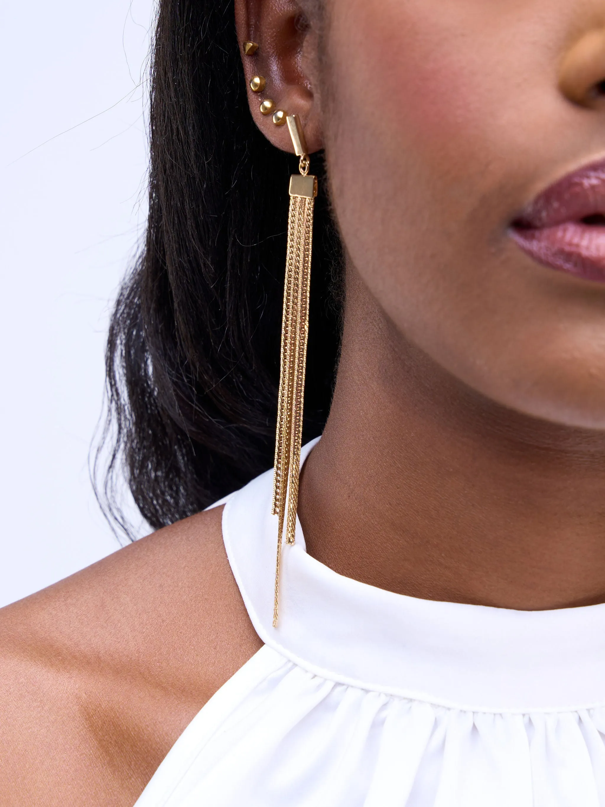 Safu Herringbone Drop Earrings