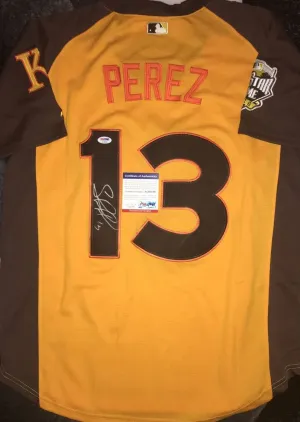 Salvador Perez Signed Autographed Kansas City Royals 2016 All-Star Baseball Jersey (PSA/DNA COA)