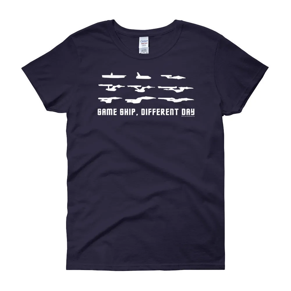 Same Ship Different Day Fitted T-Shirt