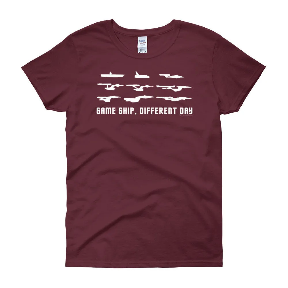 Same Ship Different Day Fitted T-Shirt
