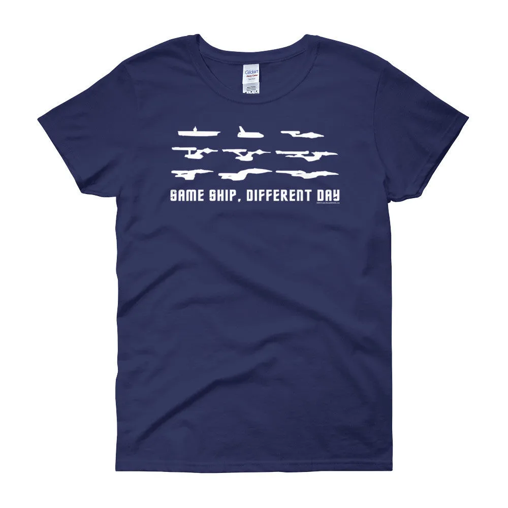 Same Ship Different Day Fitted T-Shirt