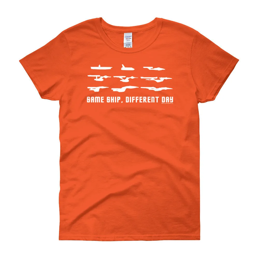Same Ship Different Day Fitted T-Shirt