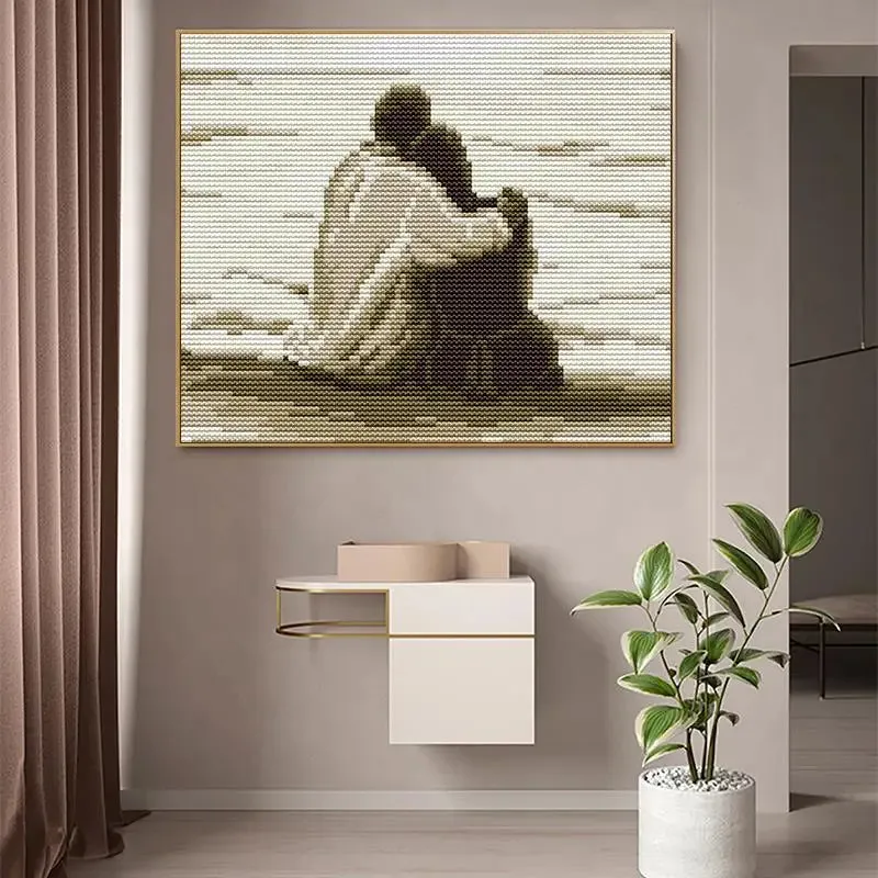 Seaside Couple Back DIY Character Stitch Kit