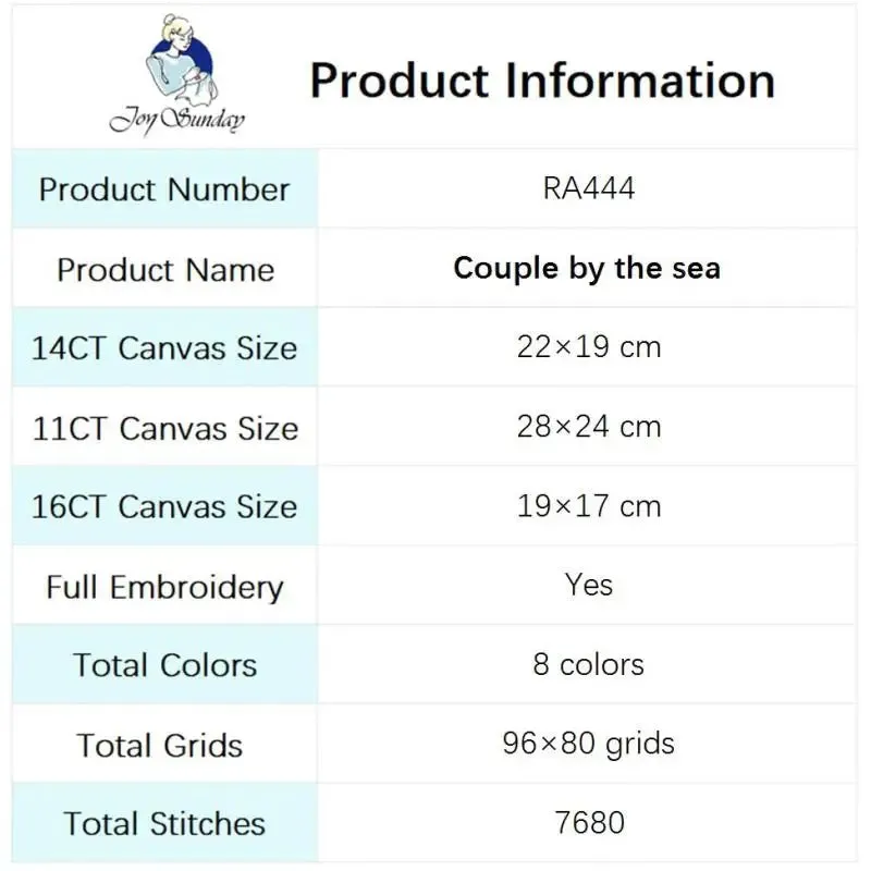 Seaside Couple Back DIY Character Stitch Kit