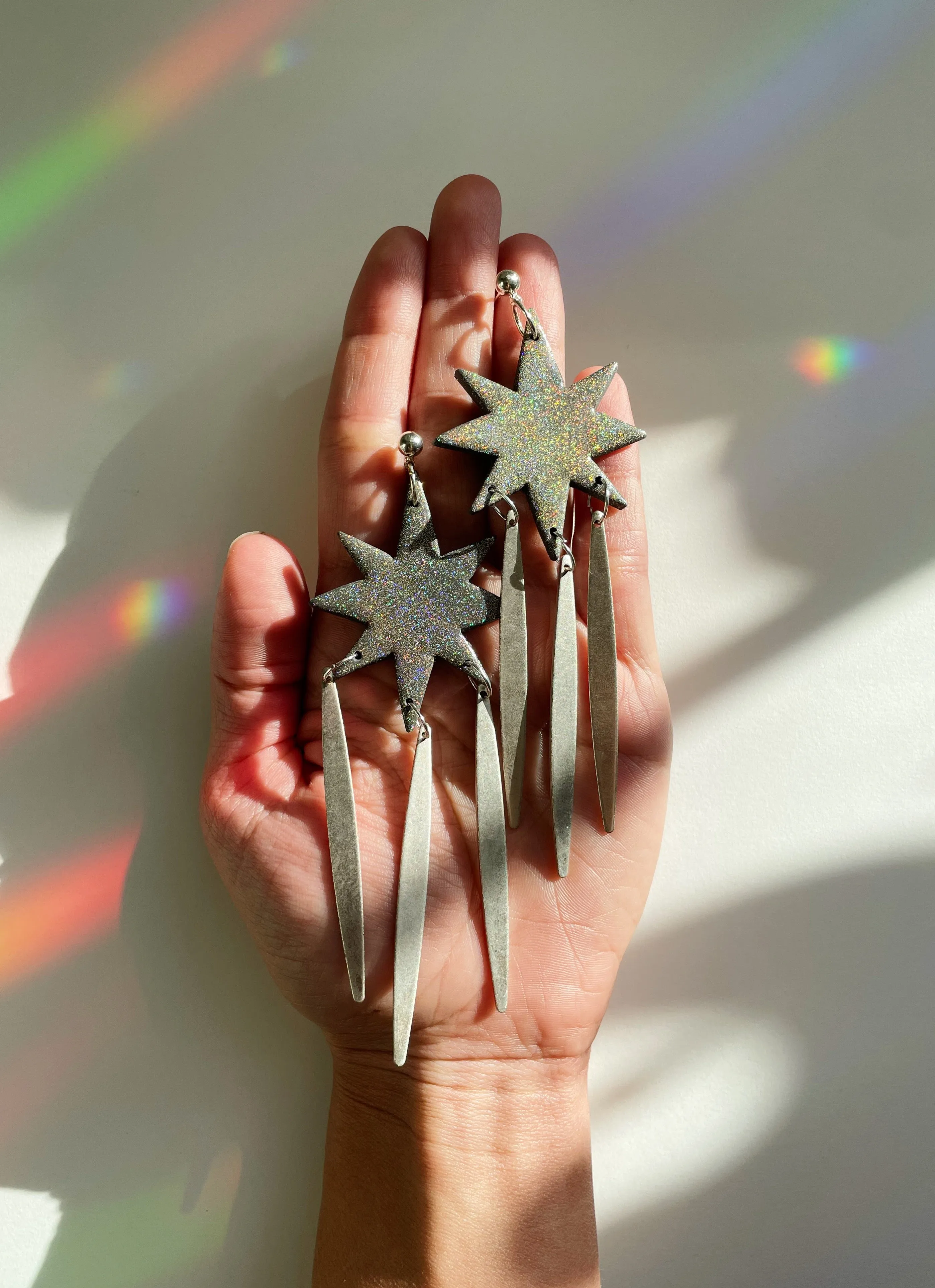 SECONDS SALE | ADDITIONAL 20% Off | Shooting Star Earrings | Holographic