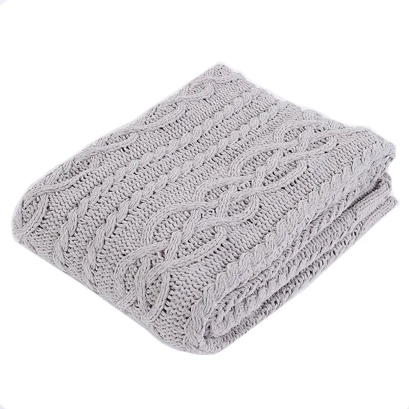 Shibles Knitted Luxury Chenille Throw by Loon Peak in Grey! Retails $94 