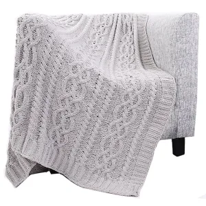 Shibles Knitted Luxury Chenille Throw by Loon Peak in Grey! Retails $94 