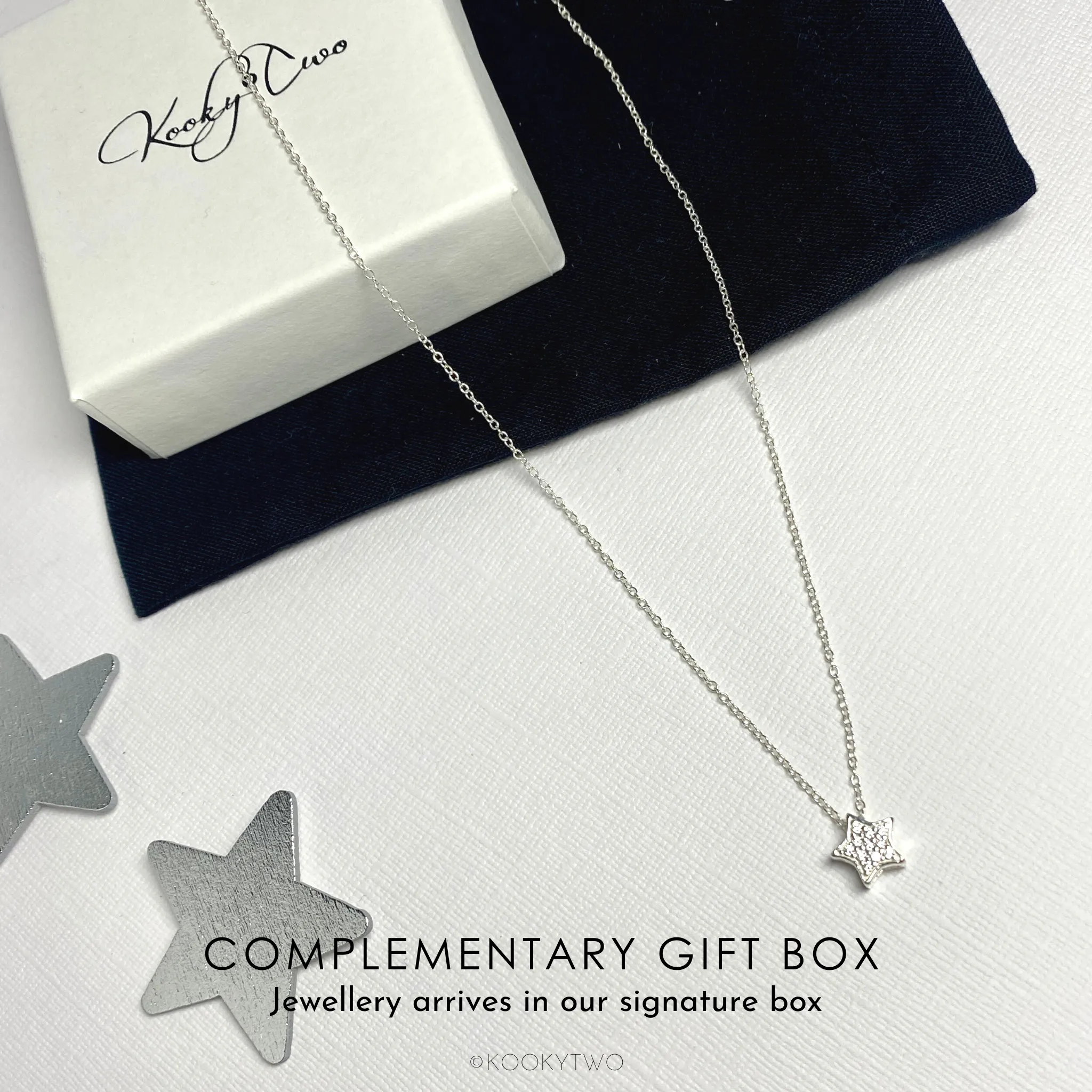 SHIMMER | Silver Sparkle Star Necklace