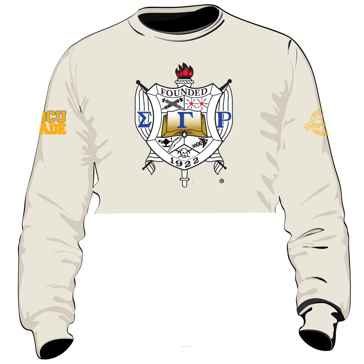SIGMA | Gamma Rho CREAM Chenille Crop Top