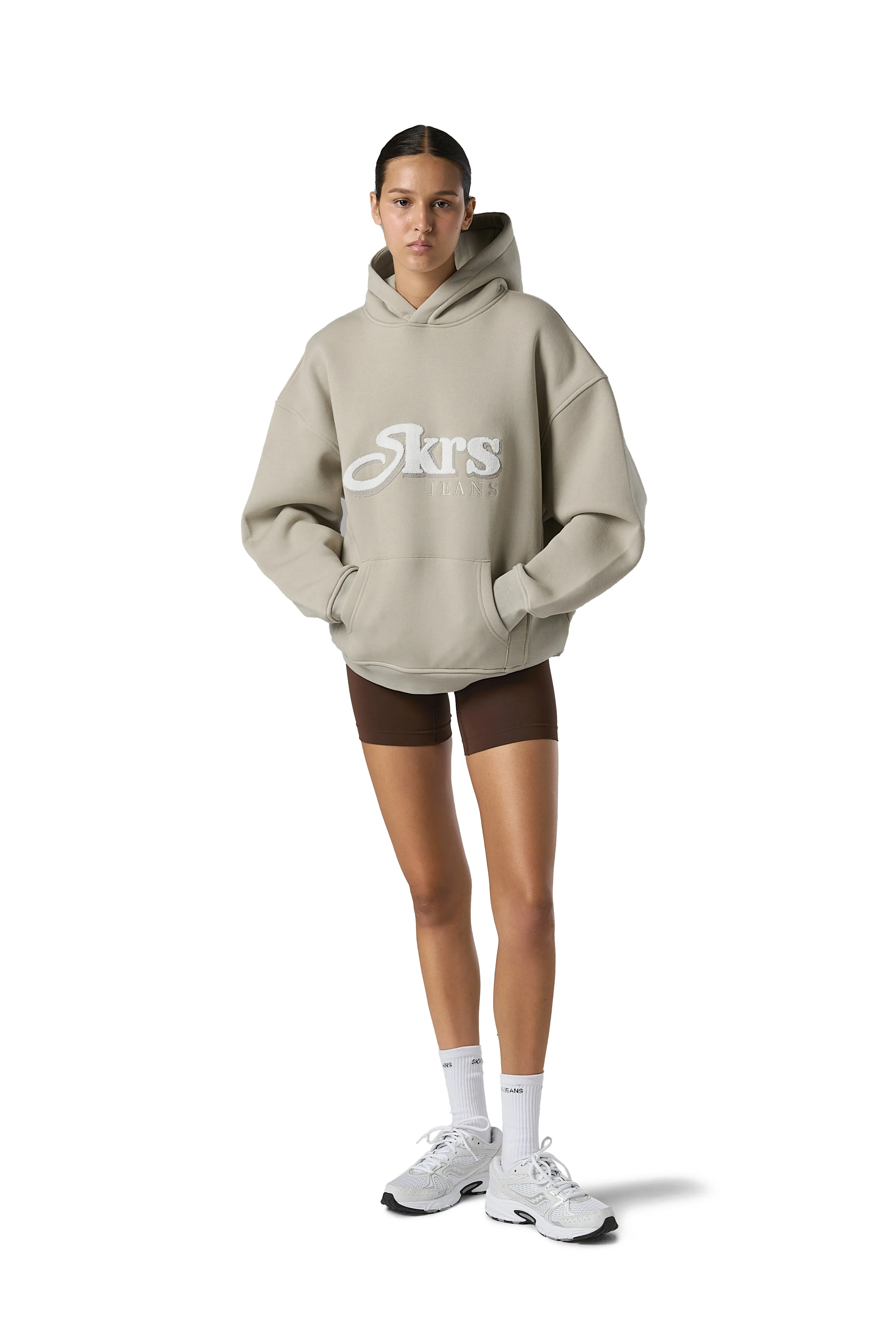 SKRS Jeans Hoodie in Foggy