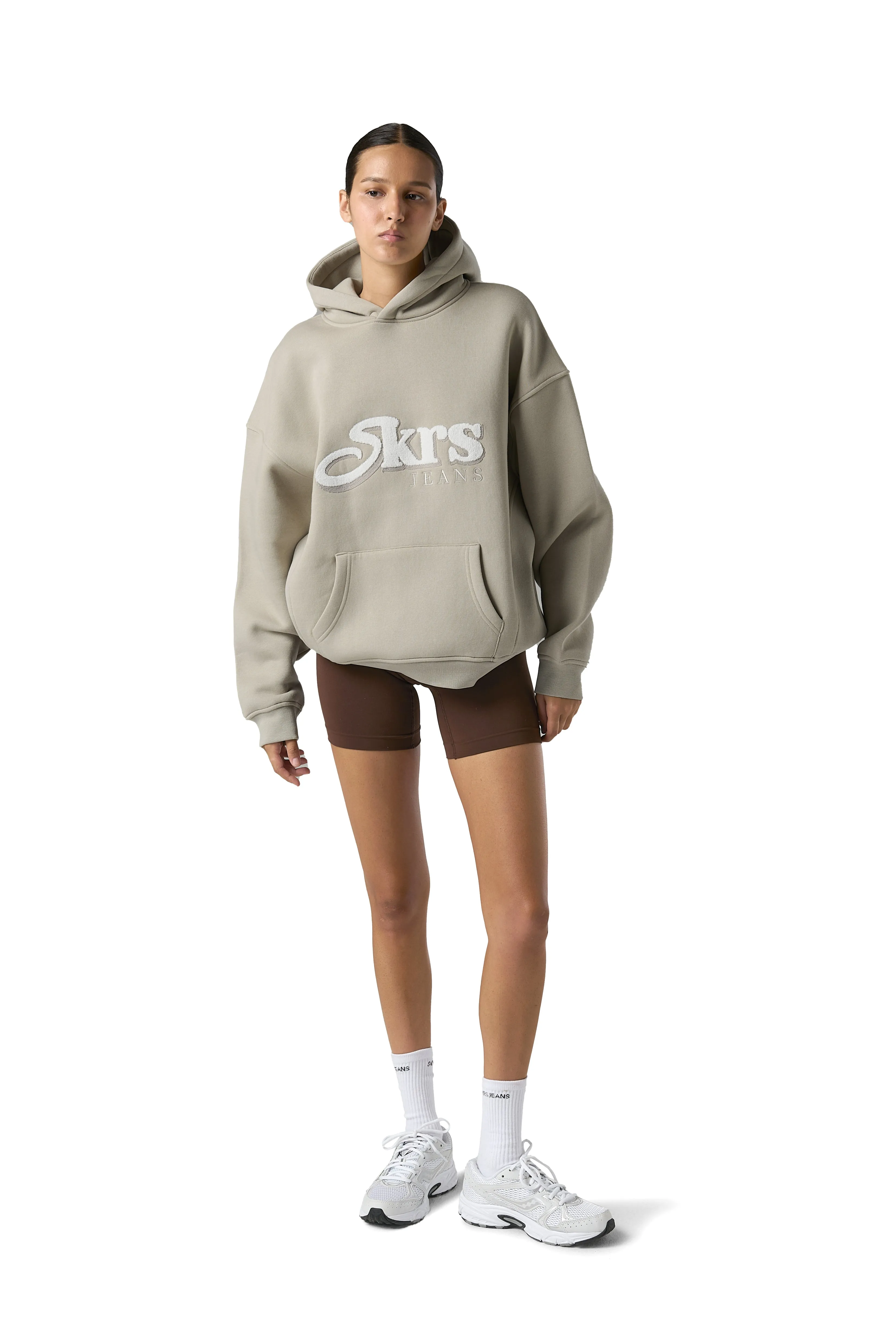 SKRS Jeans Hoodie in Foggy