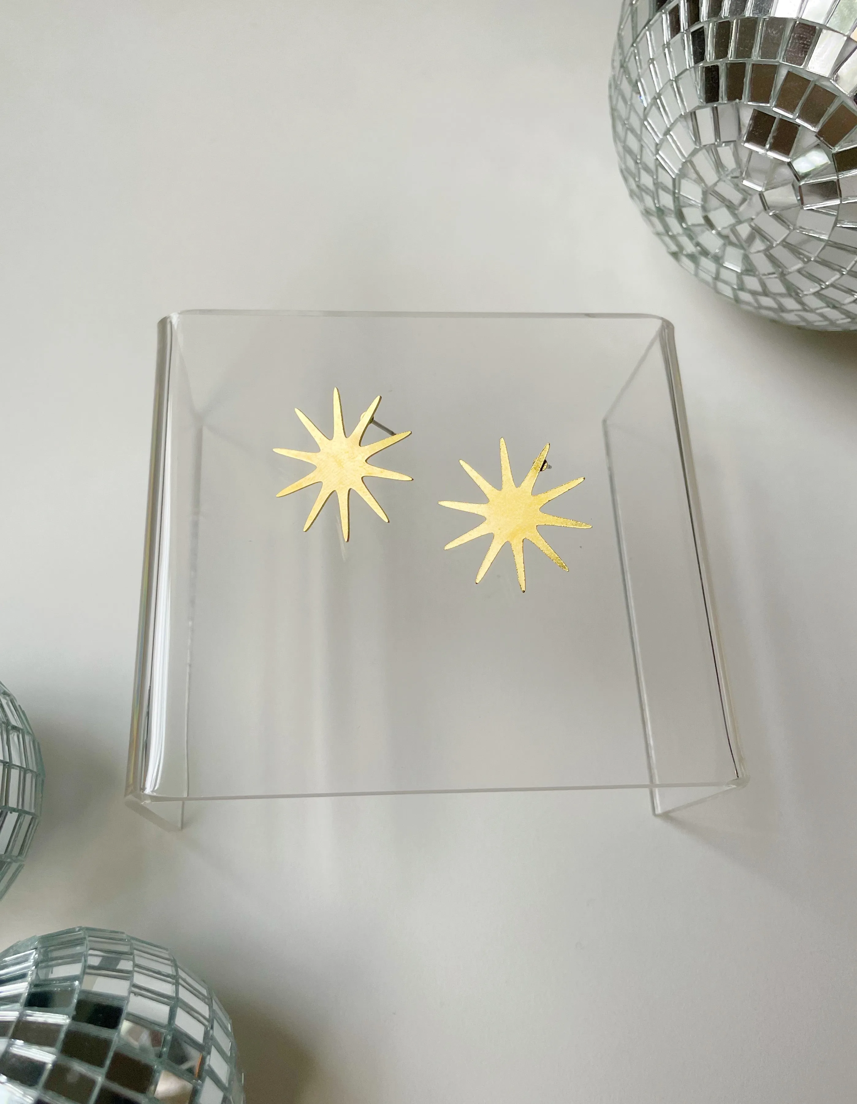 Small Brass Star Studs