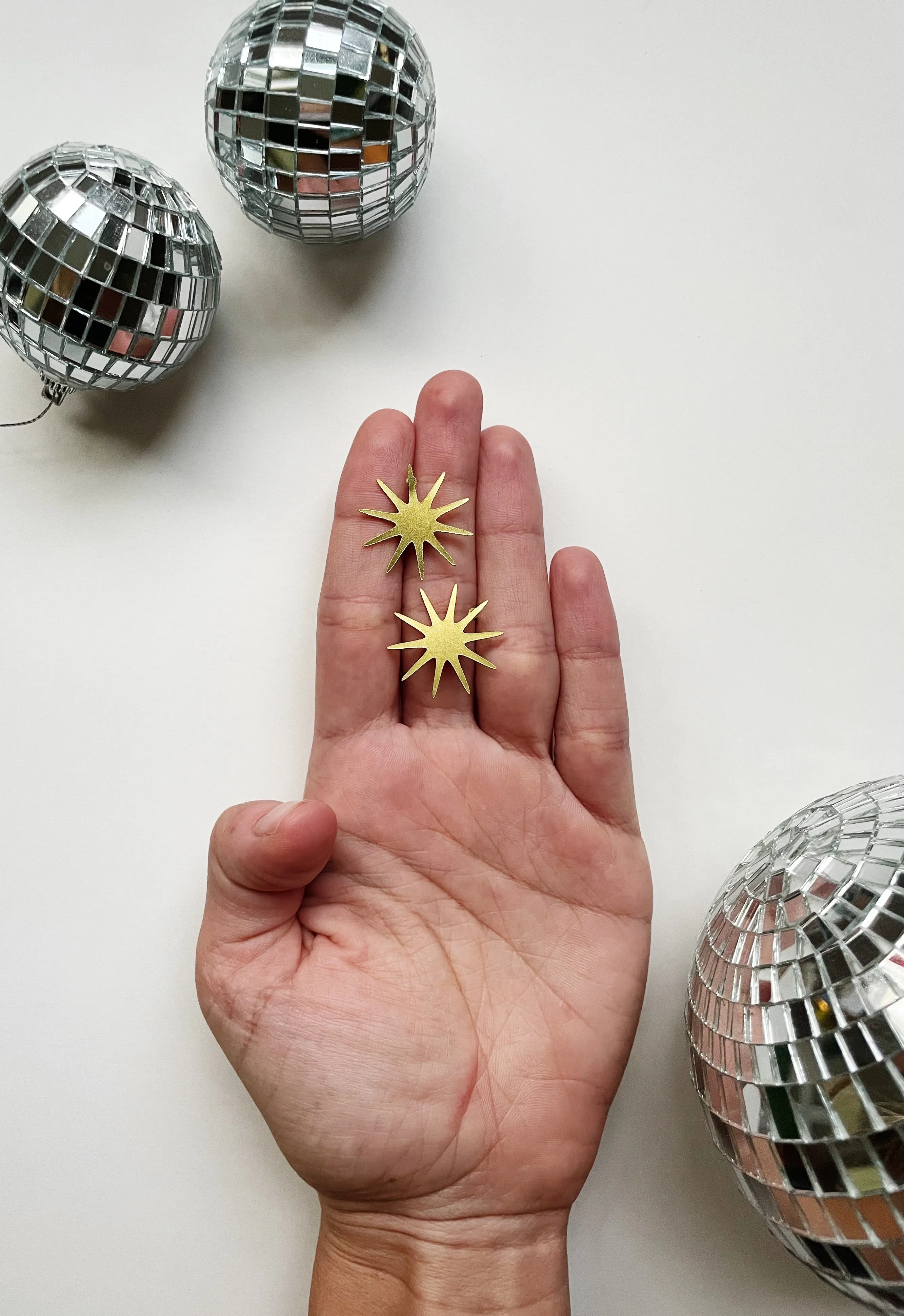 Small Brass Star Studs