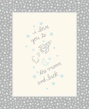 Soft and Sweet Flannel "I Love You" Panel