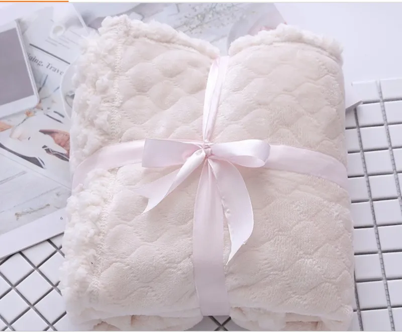 Soft Solid Coral Fleece Throw/Blanket for Toddlers