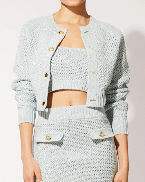 SOLID & STRIPED | The Carly Cropped Cardigan | Powder Blue