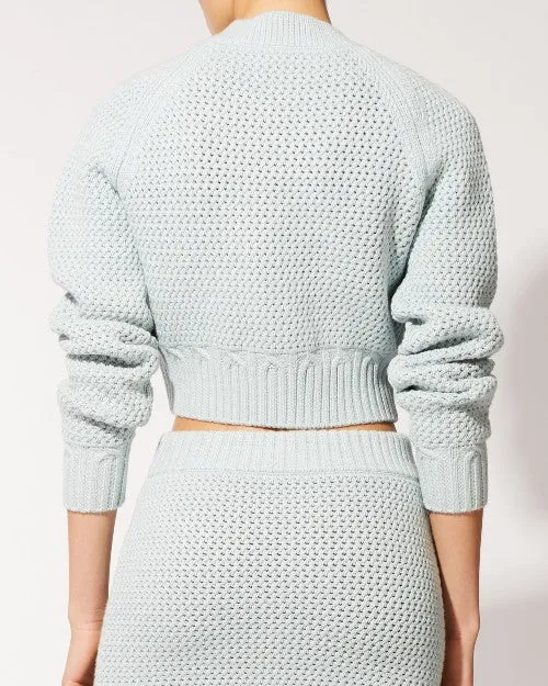 SOLID & STRIPED | The Carly Cropped Cardigan | Powder Blue