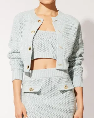 SOLID & STRIPED | The Carly Cropped Cardigan | Powder Blue