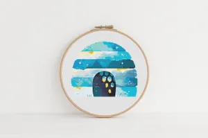 Space Bee Hive Cross Stitch Pattern #1946