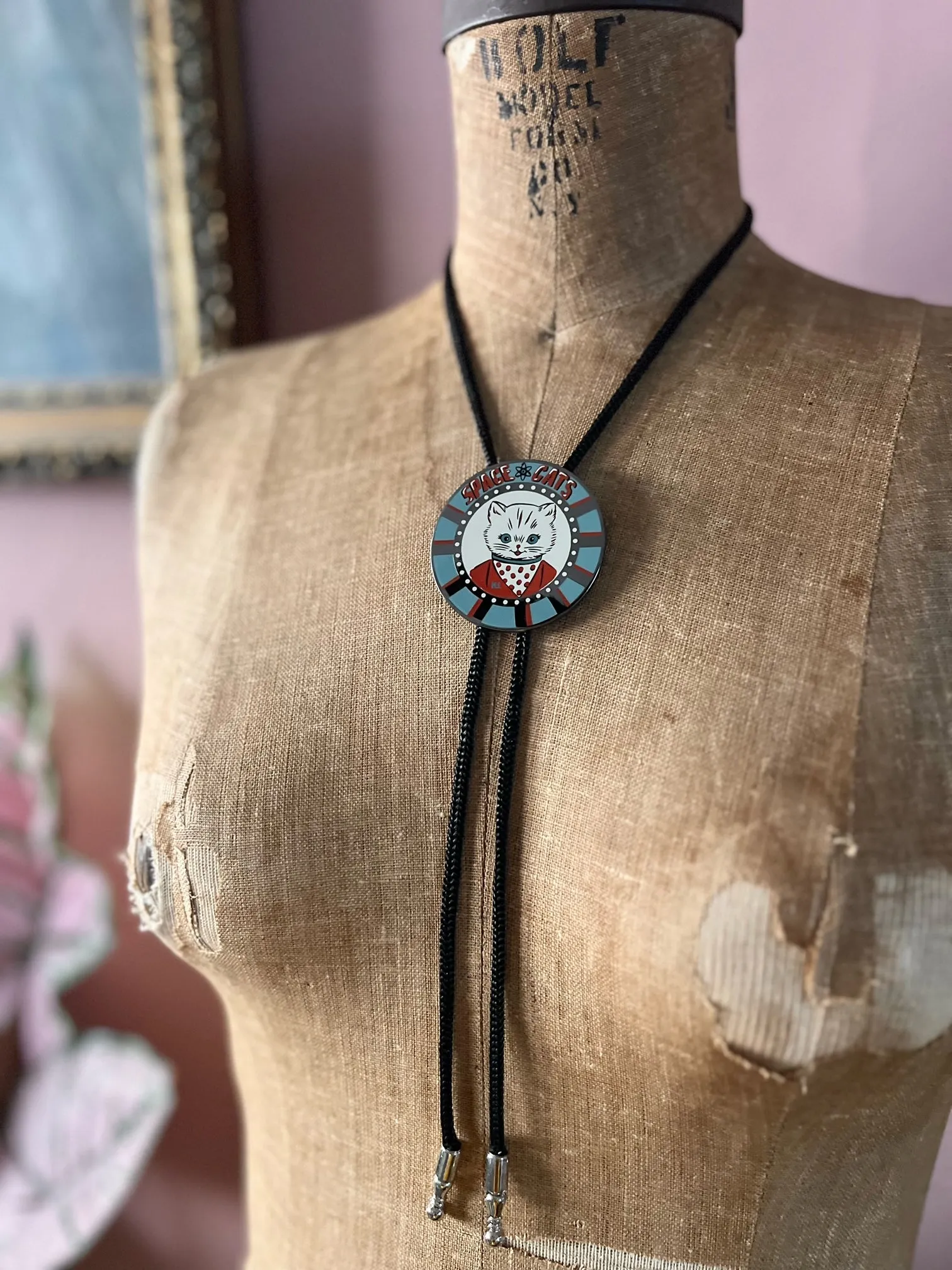 SPACE CATS BOLO TIE