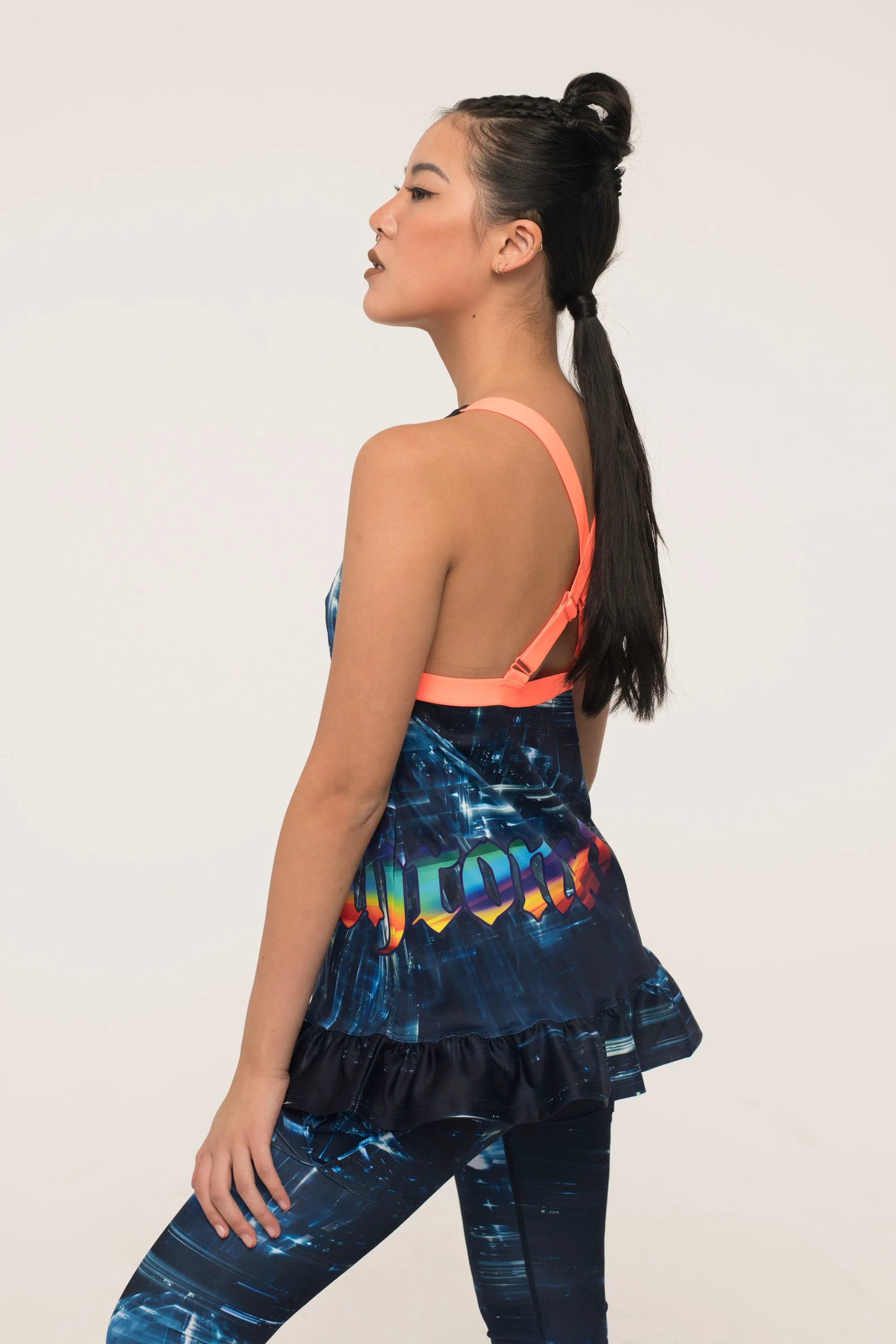 Space Graffiti Cross-Backed Top