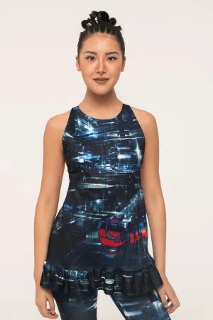 Space Graffiti Cross-Backed Top
