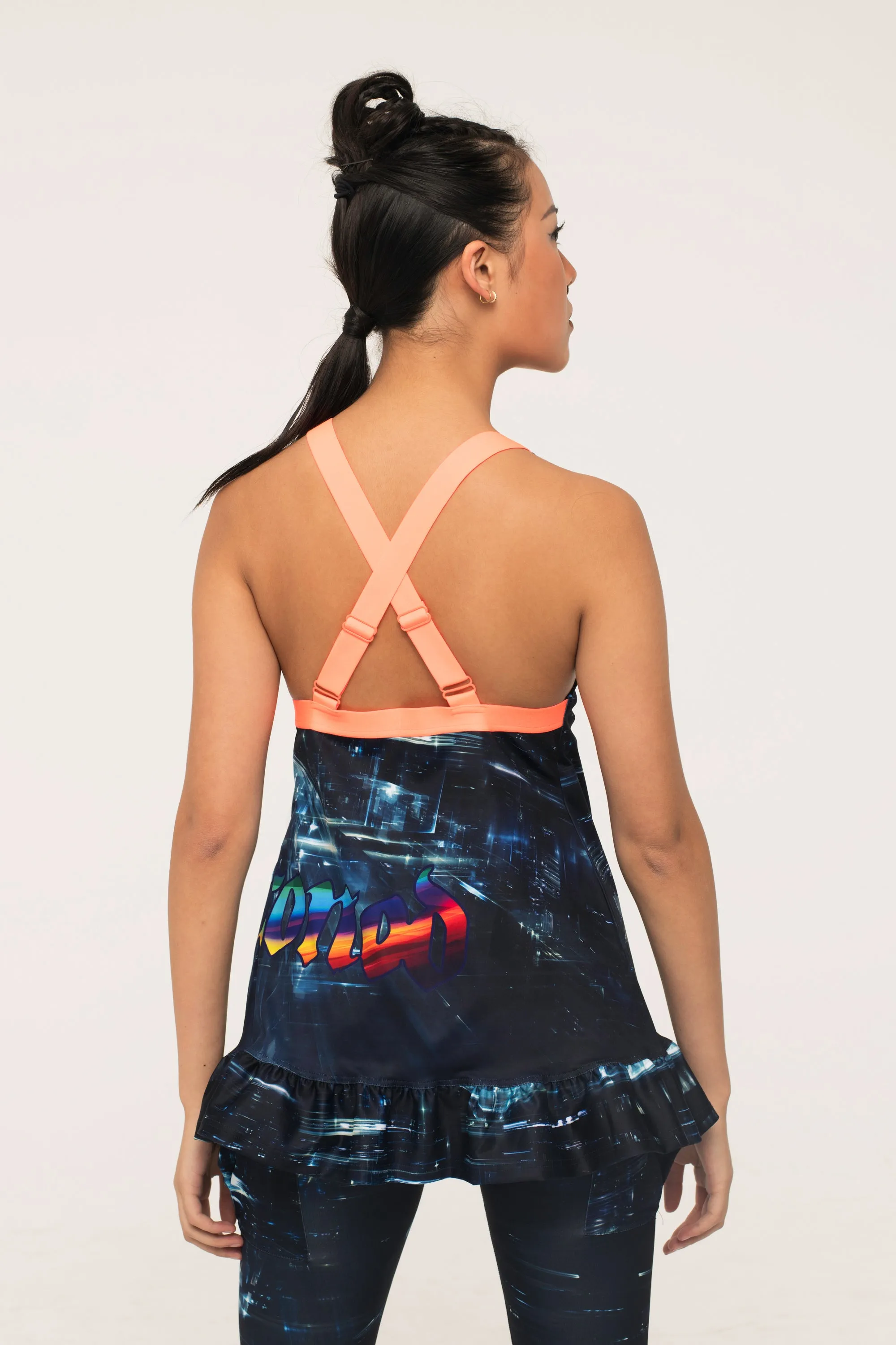 Space Graffiti Cross-Backed Top
