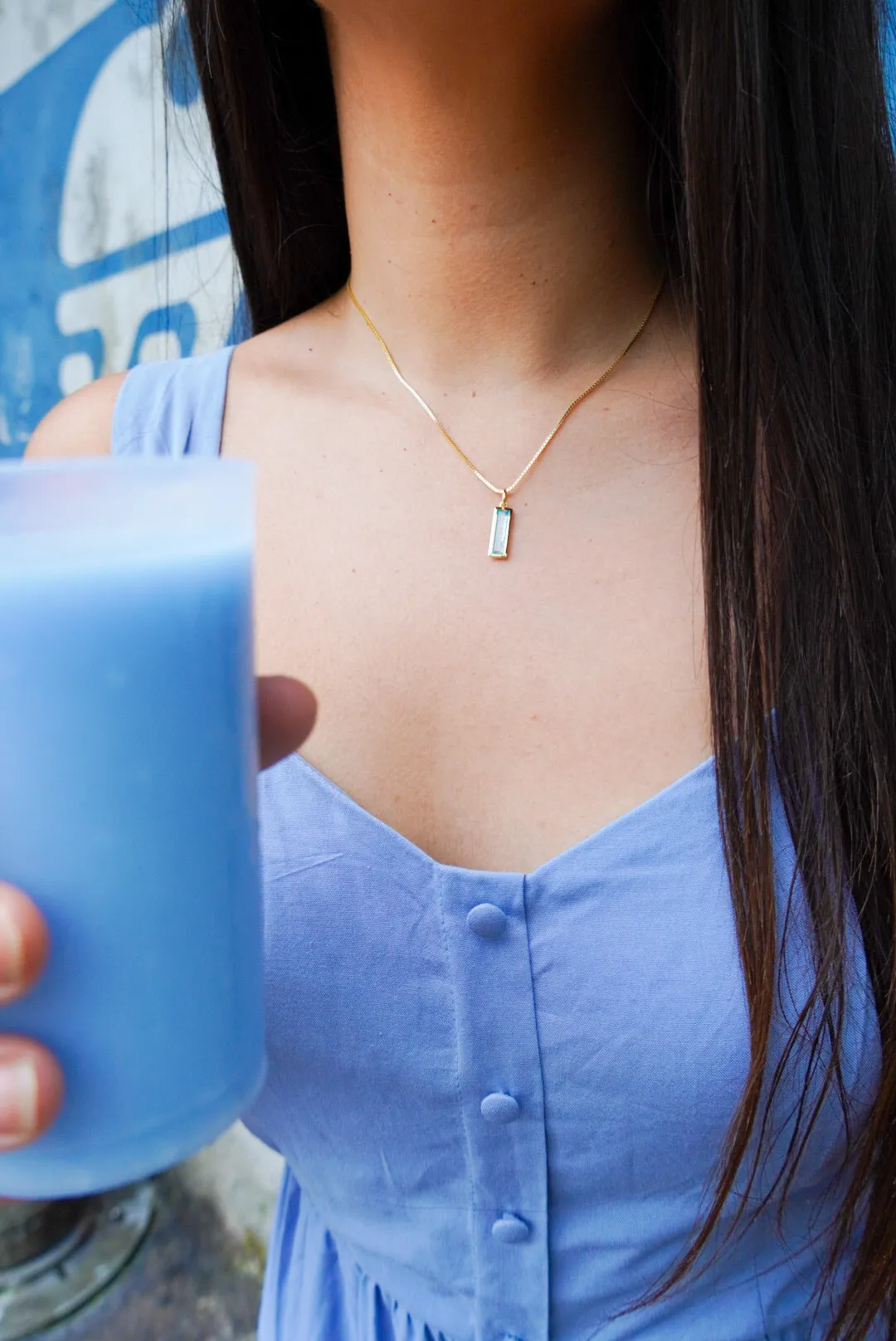 Space Milk Necklace - Blue