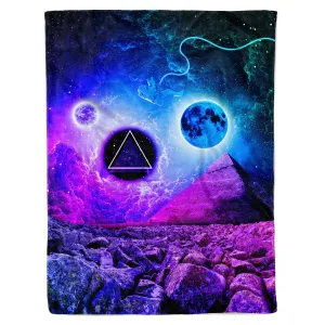 Space Pyramid Fleece Blanket