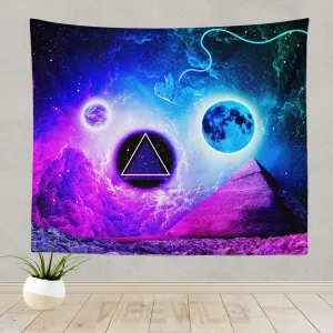 Space Pyramid Tapestry
