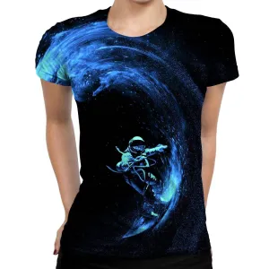 Space Surfing Womens T-Shirt