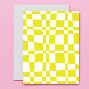 Space Time Checks Card - Blank Inside