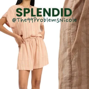 Splendid Linen Striped Shorts