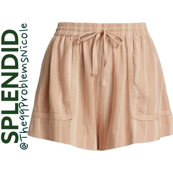 Splendid Linen Striped Shorts