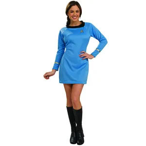 Star Trek Costume Women's Deluxe Dress Original Series Uniform Science Blue