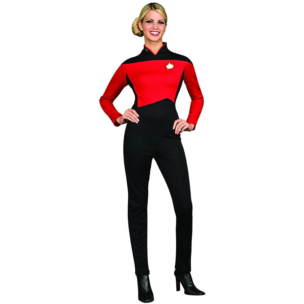 Star Trek Costume Women's Next Generation Uniform T-Shirt Commander Red