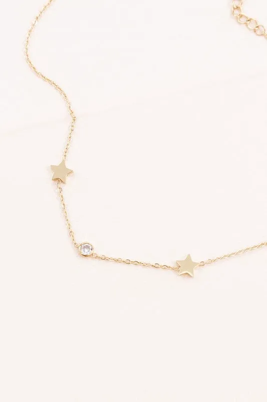 Starry Eyed Rhinestone Anklet