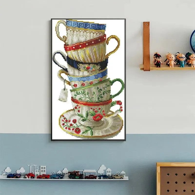 Still Life Patterns Delicate Coffee Cup Cross Stitch